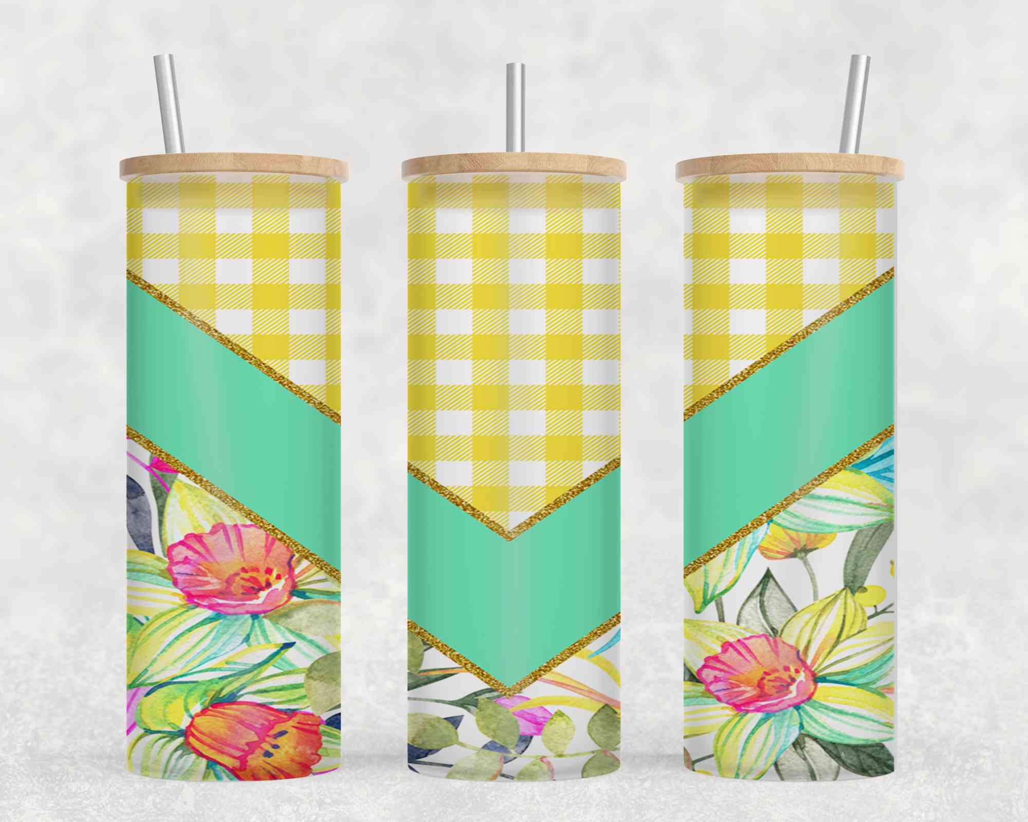 Check Flower Vee Slpit-10567